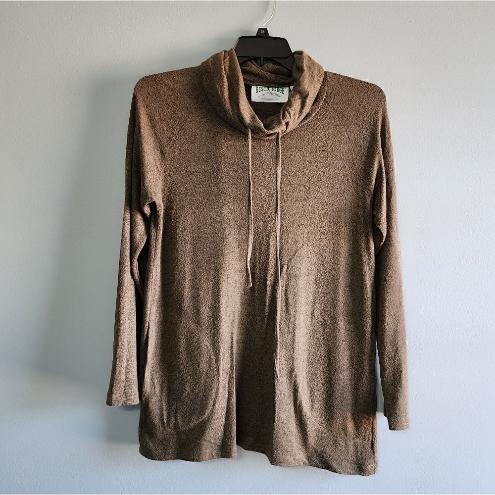 Rustic Ridge Cowl Neck Sweater